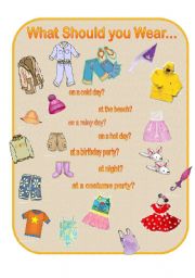 What Should You Wear on a Rainy Day? - ESL worksheet by Anna P