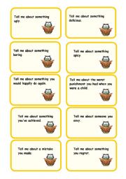 English Worksheet: Conversation Cards 2