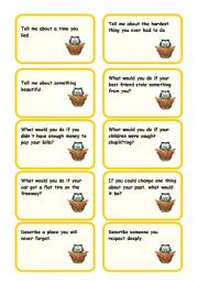 English Worksheet: Conversation Cards 3