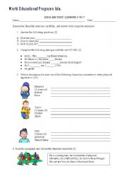 English Worksheet: world educational