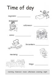times of the day - ESL worksheet by schlumpf8