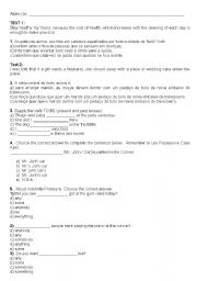 English Worksheet: Exercise Mixed