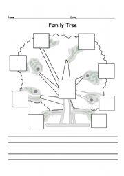 English Worksheet: Family tree