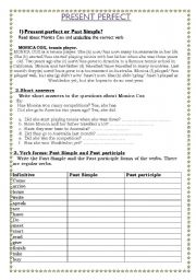 English Worksheet: present perfect, past simple