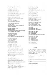 English Worksheet: Song: Miss Independent