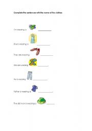 English Worksheet: Name of clothes