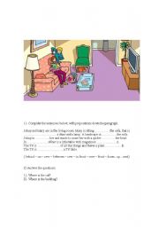 English Worksheet: Preposition of place
