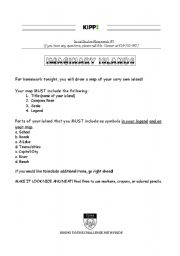 English worksheet: Imaginary Island