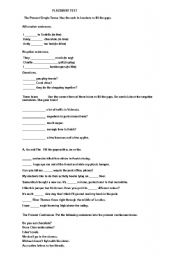 English worksheet: placement test