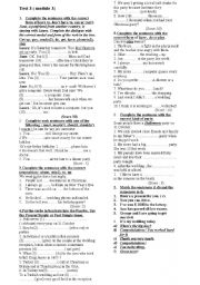 English Worksheet: Test