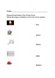 English Worksheet: Matching Words