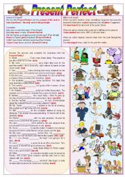 English Worksheet: Present Perfect - Grammar Guide + Exercises (fully editable)