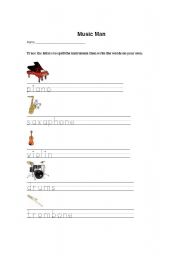 English worksheet: Musical Instruments