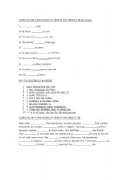 English Worksheet: VERB TO BE