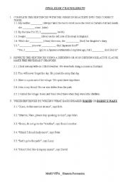 English Worksheet: Final exam for 1st Bachillerato