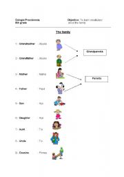 English Worksheet: The family