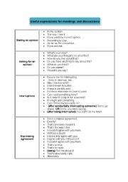 English Worksheet: Expressions for agreeing and disagreeing