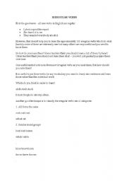 English Worksheet: IRREGULAR VEBS