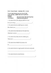 English worksheet: Drill Wh- questions