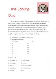 English Worksheet: The boy and the dog