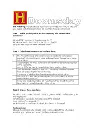 English Worksheet: Video TAsk Documentary Doomsday 2012