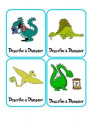Describe a Dinosaur ****SUPER GAME/ FLASH CARDS****