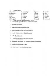 English worksheet: English test - Intermediate