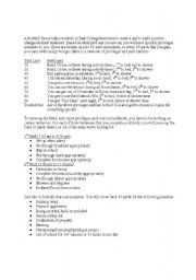 English worksheet: point plan