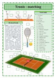 Tennis-matching exercise