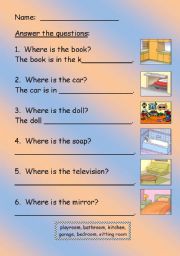 English worksheet: Wheres the ... ?
