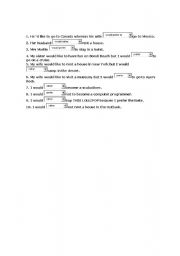 English Worksheet: would rather and would prefer