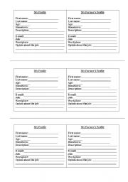 English worksheet: Friends Profiles