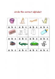 English worksheet: Circle alphabet