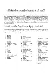 English Worksheet: Introduction to English Language