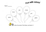 English worksheet: Fun with colors!
