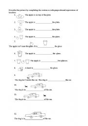 English Worksheet: prepositions