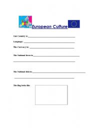 English Worksheet: European Culture