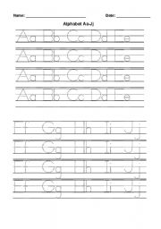 English Worksheet: Alphabet handwriting