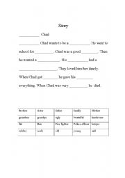English worksheet: Story 
