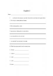 English Worksheet: quizzes