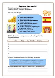 English Worksheet: Comparatives