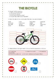English Worksheet: THE BICYCLE