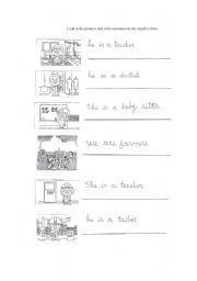 English worksheet: written activity