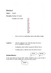 English worksheet: Reading at sound