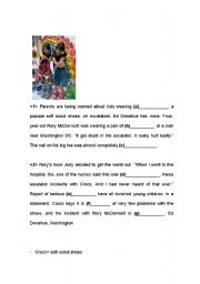 English Worksheet: Listening Dictation  about Cros