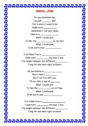 English Worksheet: The Song 