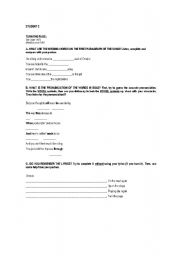 English Worksheet: Turn the page (Student 2)