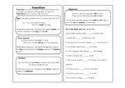 English worksheet: PREPOSITIONS