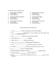English worksheet: PAST SIMPLE AND PAST CONTINUOUS
