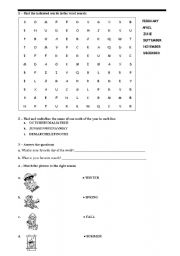 English Worksheet: Seasons